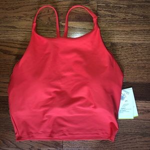 red work out crop top